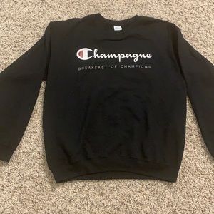 Champagne breakfast of champions sweater